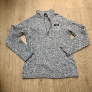 Patagonia 1/4 zip up better sweater womens size small gray